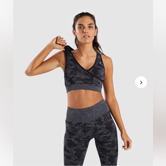 Gymshark Camo Seamless Leggings Black - Size Medium - Picture 4 of 4